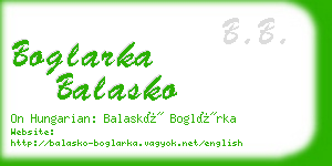 boglarka balasko business card